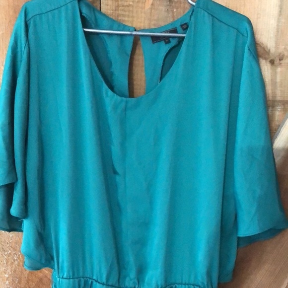 GUESS teal silk romper size small - Picture 3 of 8